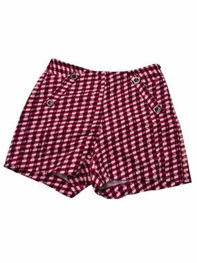 Maria Filó Sailor Anchor Gingham Shorts Women’s M Red Blue Nautical